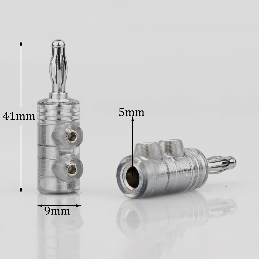 プリフエア発射金メッキバナナプラグ,4mmスピーカー端子,ネジロックケーブルアダプター,アンプCDプレーヤー用