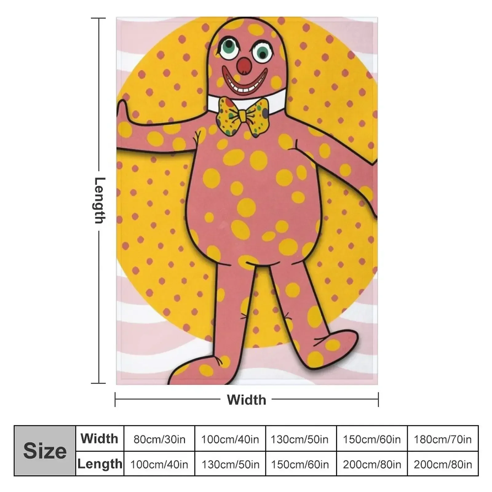 Mr Blobby II Throw Blanket wednesday halloween Blankets