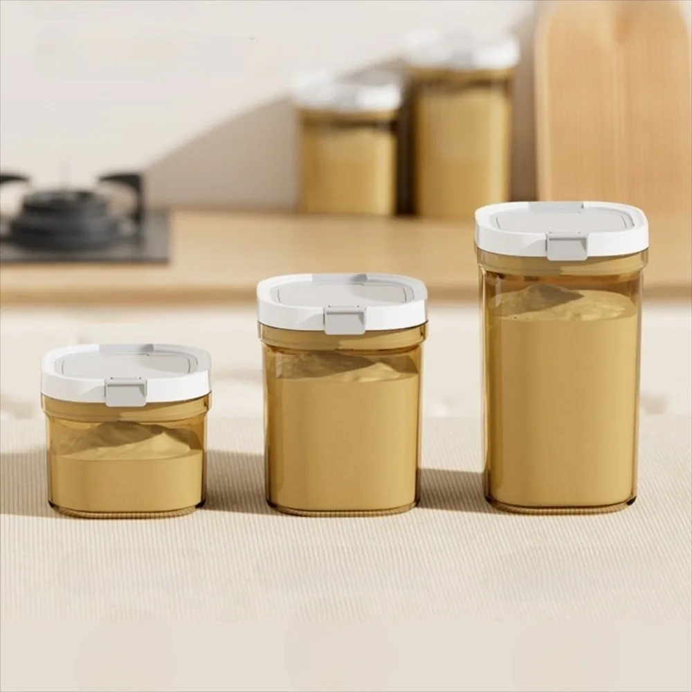 

UV-Resistant Milk Powder Jar Stackable Reusable Airtight Container with Scraper Spoon Leak-proof Kitchen Storage Canisters Grain