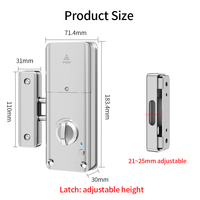 Smart Bluetooth Aluminum Electronic Door Lock Handle Tuya App Digital Keyless Lock for Metal Wooden Door with M1 Gateway to Wifi