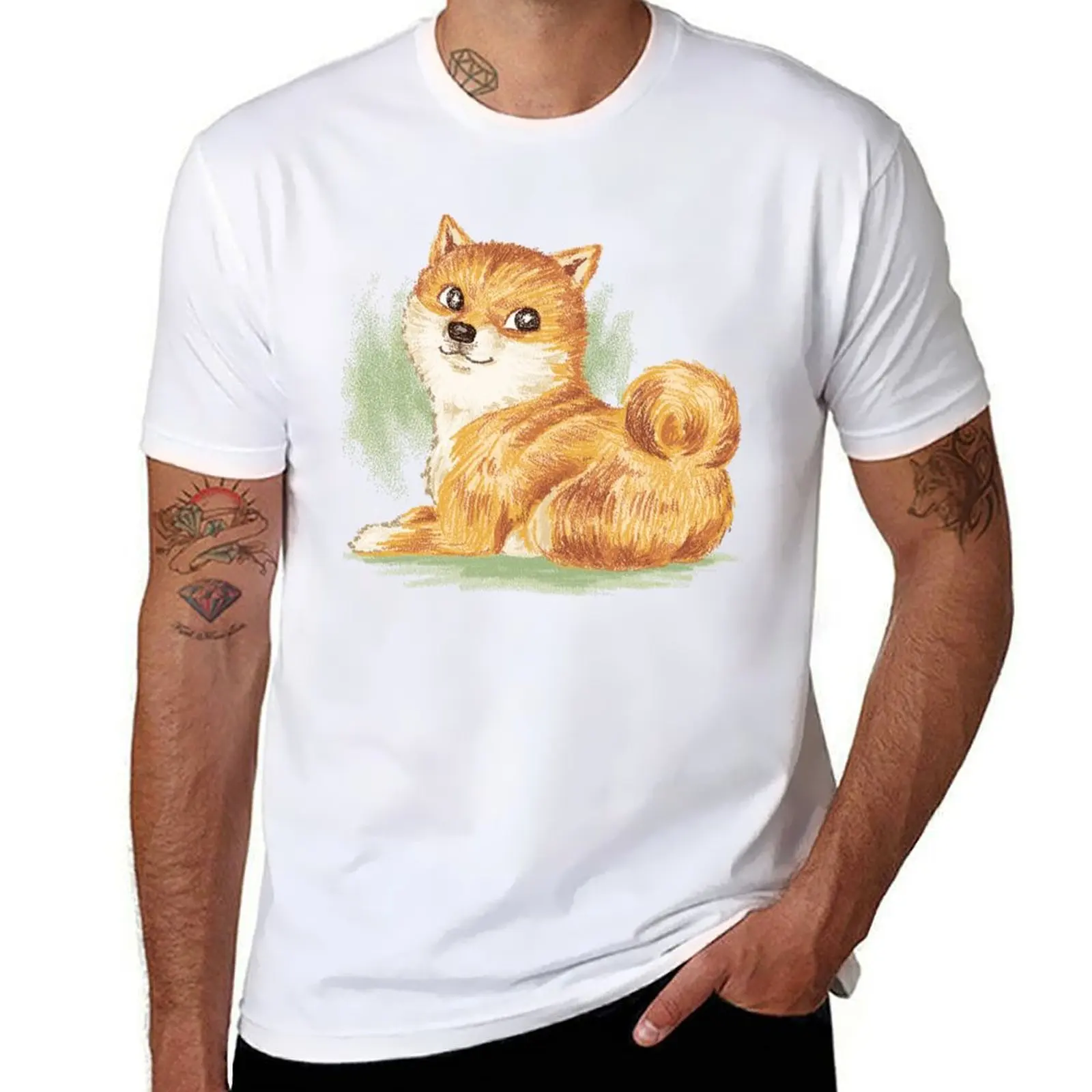 

Shiba inu T-Shirt man tshirt t shirts for man pack white T-Shirt