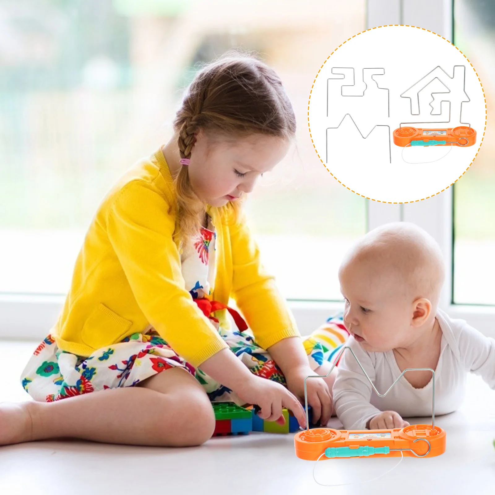 1 Juego de Laberinto Eléctrico Táctil con Figuras, Desarrollo Intelectual, Educativo Temprano, Divertido Electromagnético para Niños