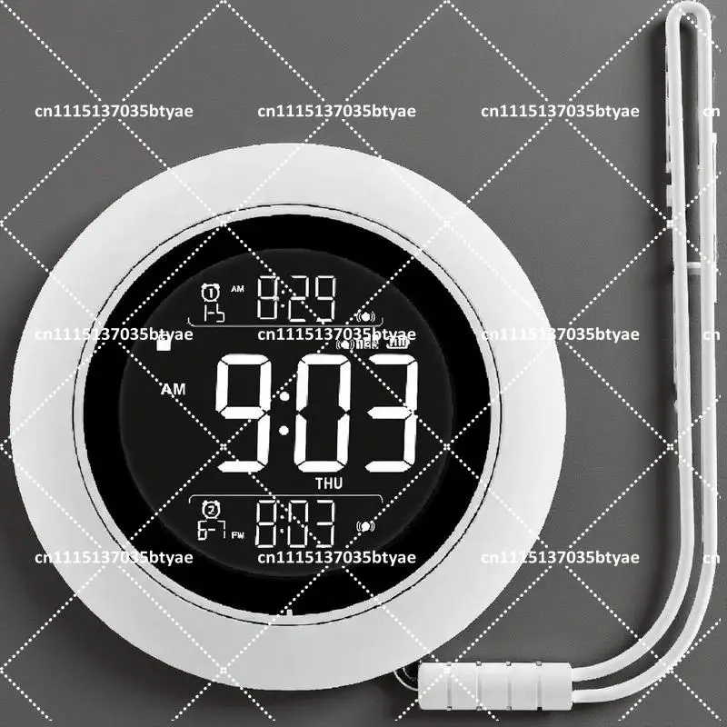 Large Display LCD Table Clock - Modern Electronic Design, Three Level Vibration Alarm Clock