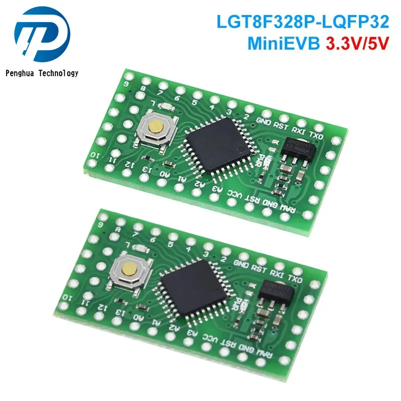 LGT8F328P LQFP32 MiniEVB 3.3V / 5V Replaces Pro Mini ATMEGA328P Fully Compatible For Arduino USE HT42B534-1 Driver