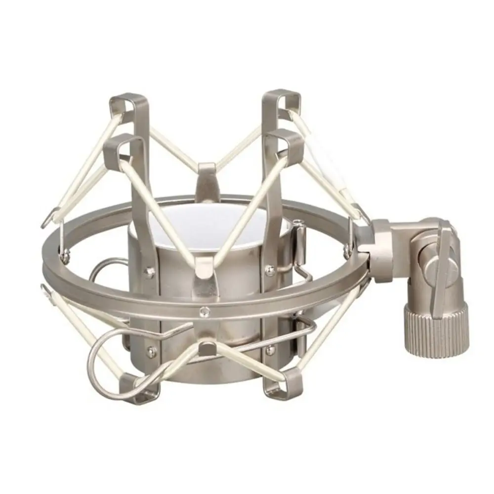 

Adjustable Metal Microphone Shock Mount Shockproof Reduce Noise Microphone Mount Holder Black/Silver Durable