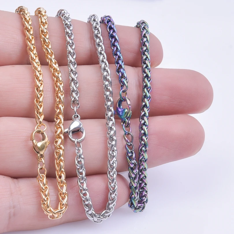 Keel Chains For Jewelry Making Supplies DIY Stainless Steel Chain Collier Acier Inoxydable Necklace Bracelet Handmade Long Chain