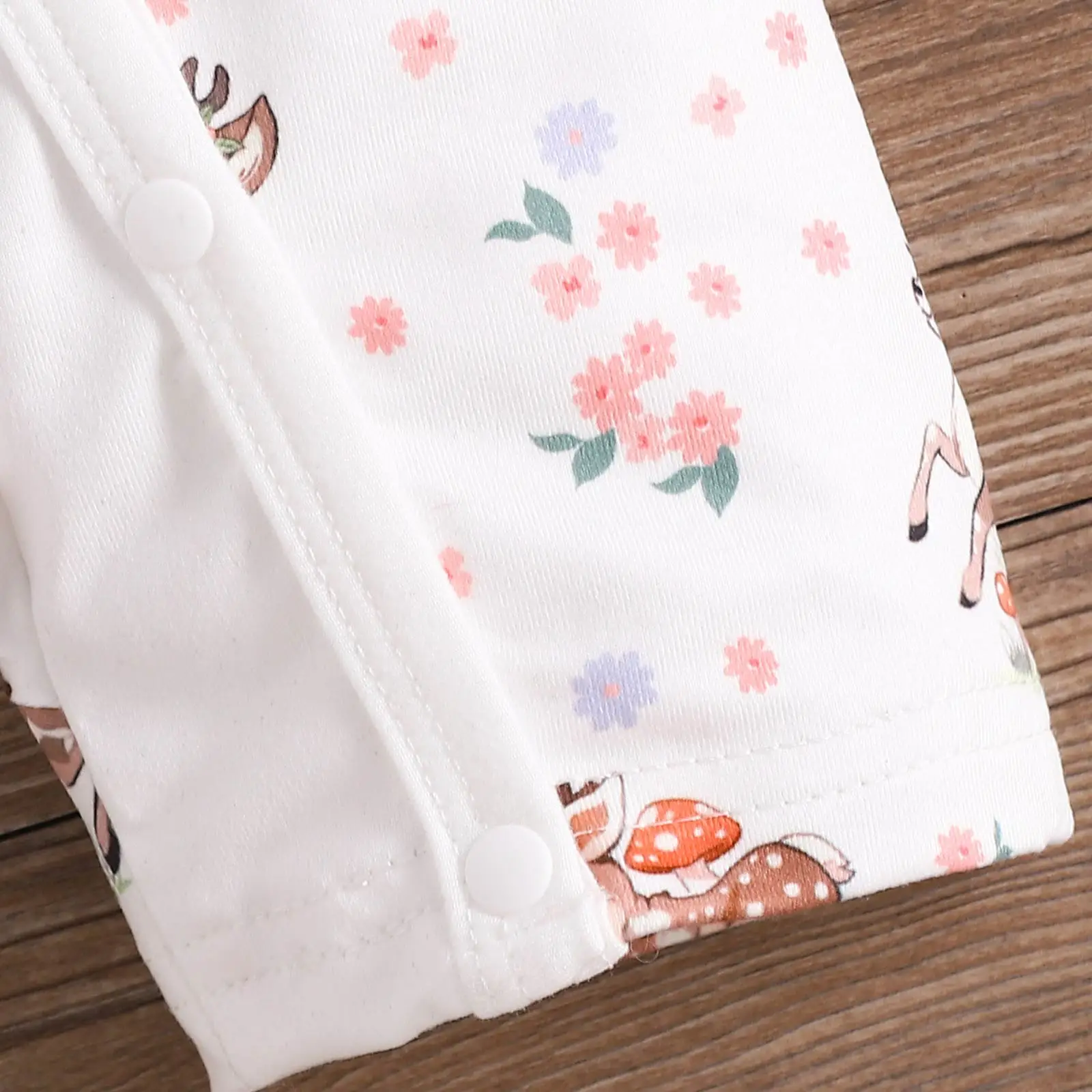 Piyama Bayi Perempuan 3-6 Bulan Baju Monyet Bayi Perempuan dengan Gambar Rusa Lucu Topi Baju Monyet Lengan Pendek Pakaian Musim Dingin Junior Anak Perempuan Remaja