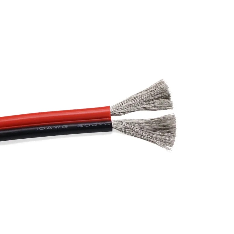 Silicone Cable Super Soft 8 10 12 14 16 18 20 22 24 26 AWG 2Pins Tinned Copper Flexible DIY LED Light Connection Red Black Wire