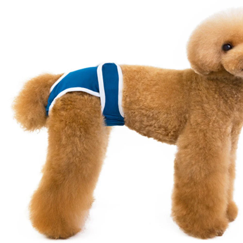 

Cotton Pet Diapers Blue 2xl Comfortable Dog Menstruation Pants Sanitary Protection Absorbent Permeable Pet Diapers