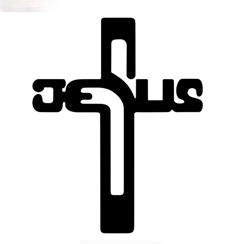 Car Sticker Creative Religious Christian JESUS Cross Vinyl Decal Car Motorcycle Bumper Body Rear Window Decorative Decals,15CM