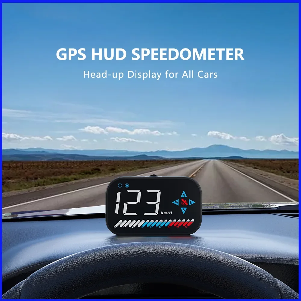 

WYING Car Speedometer GPS HUD Head-Up Display Projector Overspeed Alarm Digital Clock Plug and Play Smart Systems for all Cars