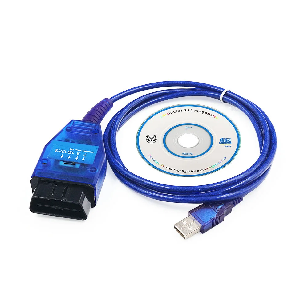 Car Programmer Cable for Fiat 3pin ECU Scan for 409 KKL USB Interface FTDI FT232RL Chip VAG 2x2Pin OBD2 16 PIN Cable for Audi