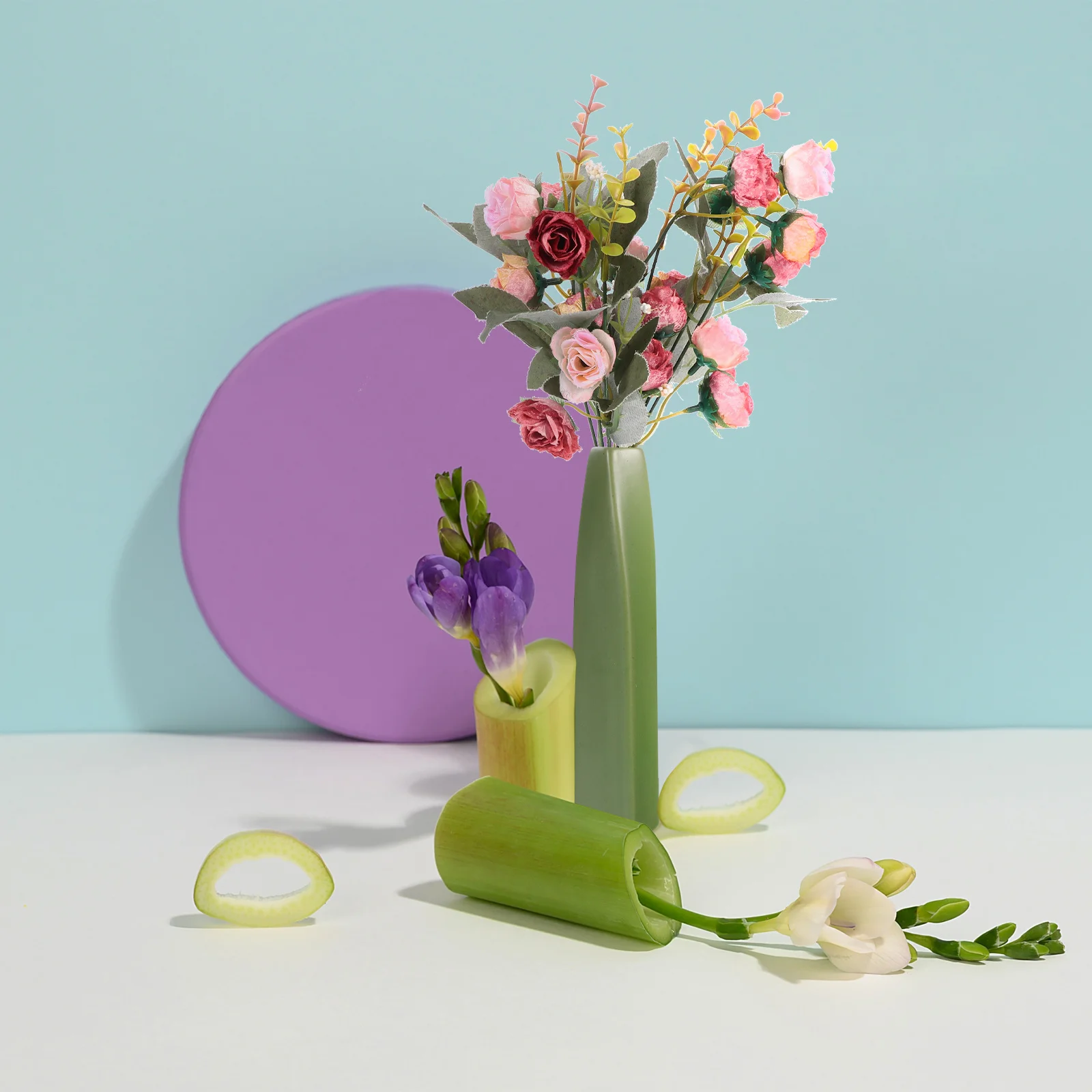 

Chinese Style Ceramic Vase Handmade Glazed Finish Flower Container for Home Decor Table Centerpiece Desktop Ornament Floral