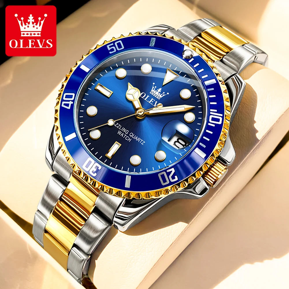 

OLEVS лучший бренд класса люкс мужские часы классические оригинальные кварцевые часы для мужчин из нержавеющей стали водонепроницаемые светящиеся мужские часы Reloj