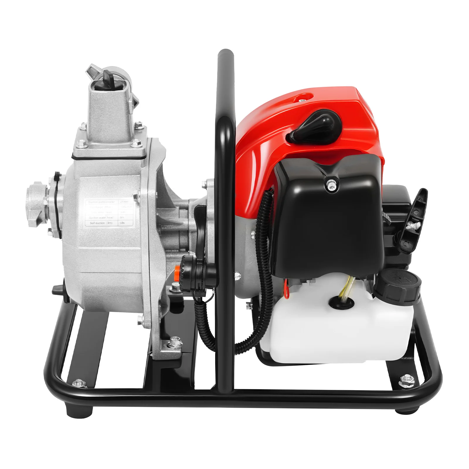 مضخة مياه محرك البنزين 8500 دورة في الدقيقة 1.25KW مضخة مياه المحرك ثنائية الأشواط 43CC مضخة نقل المياه