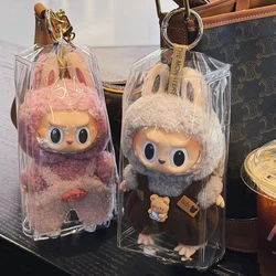 Labubu Vinyl Transparent Protective Sleeve Hand Doll Dust Bag POP MART Doll Pendant Display Box Backpack Keychain Pendant