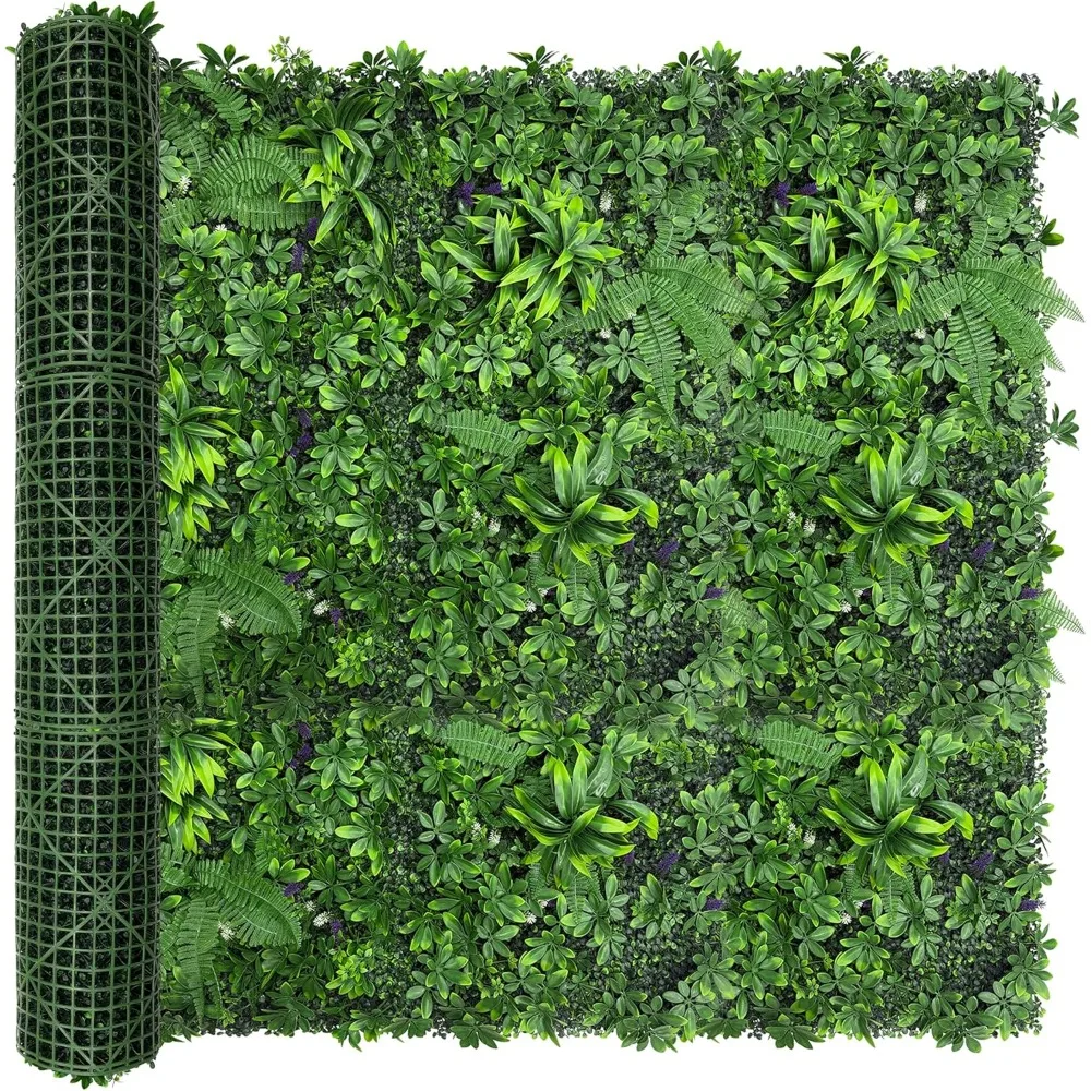 

Artificial Green Boxwood Grass Wall Panel: 60x120 (50SQFT) UV Resistant Ivy Privacy Fence, Used for Wire Mesh Fence