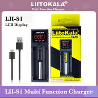 NEW Liitokala Lii-S1 Battery Charger Auto-polarity detection For 18650 26650 16340 18350 AA AAA li-ion batteries EU USB Plug