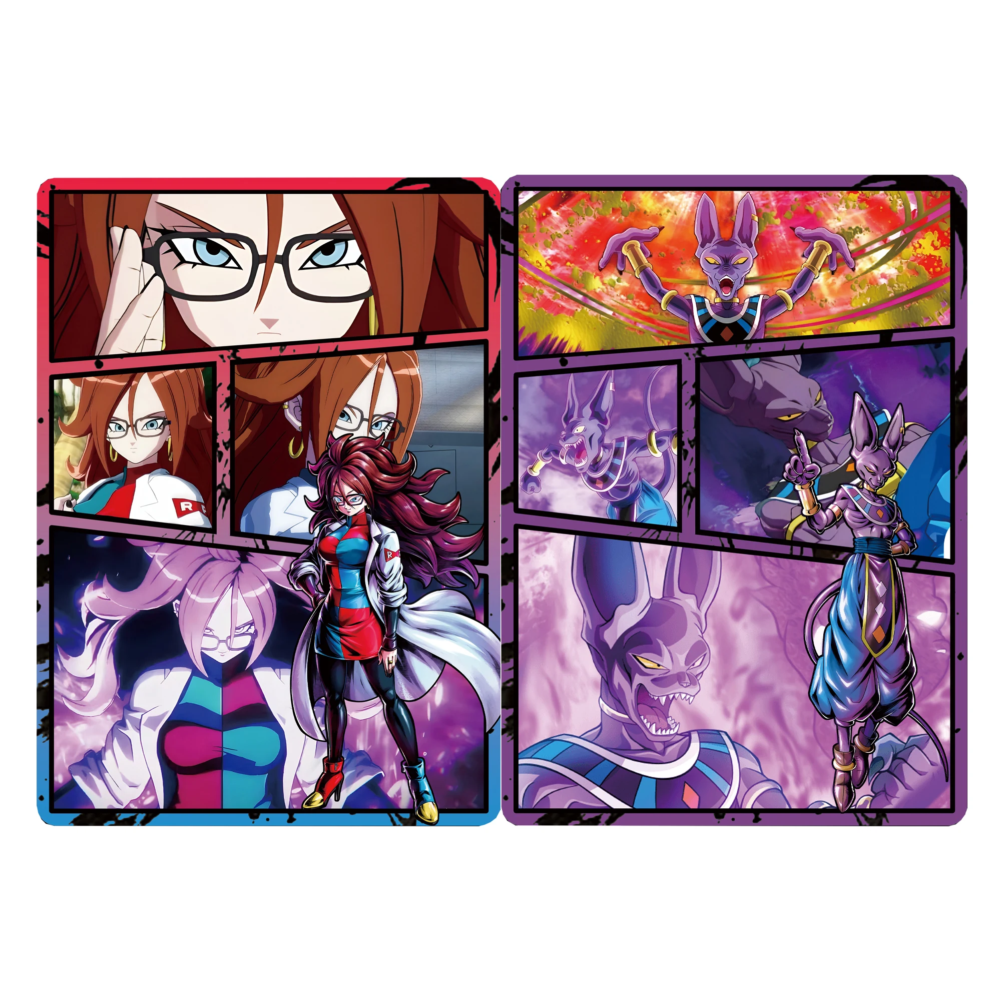 

Diy Self Made Dragon Ball Android 21, коллекционная карта, грубая флэш-буру, аниме-карта, подарочные игрушки