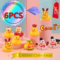 Petit Canard Jaune de Noël, Jouets d'Eau pour Enfant, Pétrir, Appelé Marijuana, en Caoutchouc, DLIGHTToys, Ornements de Voiture, Jouets de ixPréChristophe, 6/1 Pièces