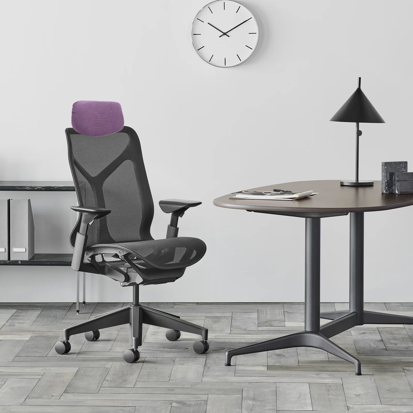 

Elastic Gaming Chair Headrest Cover Soft Polyester Non-Slip Headrest Sleeve for Office Computer Swivel Chair Head Cushion