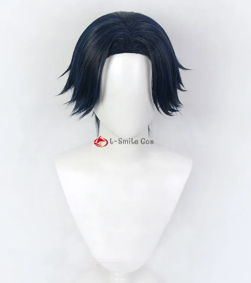 Hitto Kakucho Cosplay Wig Anime Tokyo Revengers Cosplay Wig Dark Blue Black Short Wig Rokuhara Tandai Role Play