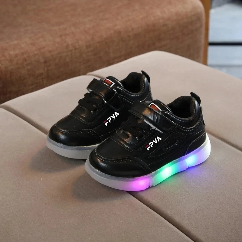 Four Seasons  New Brand Cool Infant Tennis LED Lighted Baby Girls Boys Shoes Solid Excellent Toddlers Children Casual Shoes