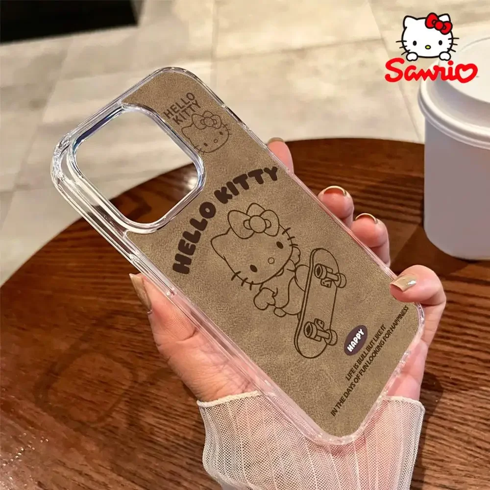 Sanrio Hellokitty Iphone Case Fall Prevention Iphone 16/15/14/13/12/11 Girl Iphone 16 Promax Case Hello Kitty Fashion Accessory