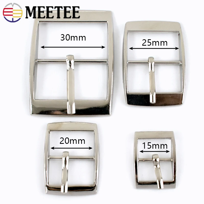 5/10/20Pcs 15/20/25/30mm Metal Pin Buckles Belt Adjustable Clasp Bag Strap Webbing Slider Buckle Hook DIY Hardware Accessories