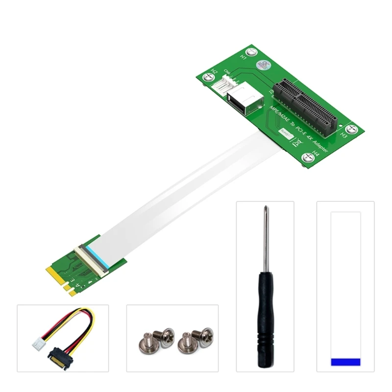 

NGFF(M.2) Key A to PCIE 4X Extension Cable Horizontal Mounting Dropship