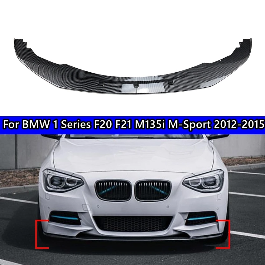 

For BMW 1 Series F20 F21 M135i Pre LCI Car Front Bumper Lip Body Kit Spoiler Splitter Canard Lip Splitter M-Sport 2012-2015