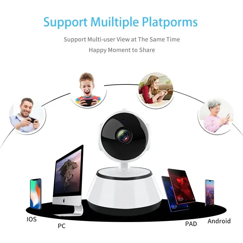 1080P Full HD WiFi IP Camera with 360° Pan Tilt Indoor Security Camera Night Vision Two-Way Audio for Baby Pet Monitor