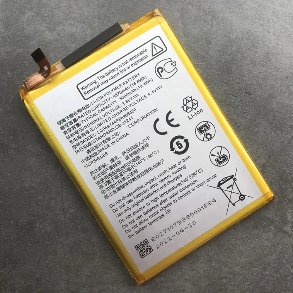 100% New Original Li3949T44P8h906450 5000mAh High Quality Battery for ZTE Blade 20 Smart V1050 / V Smart V2050 Mobile Phone