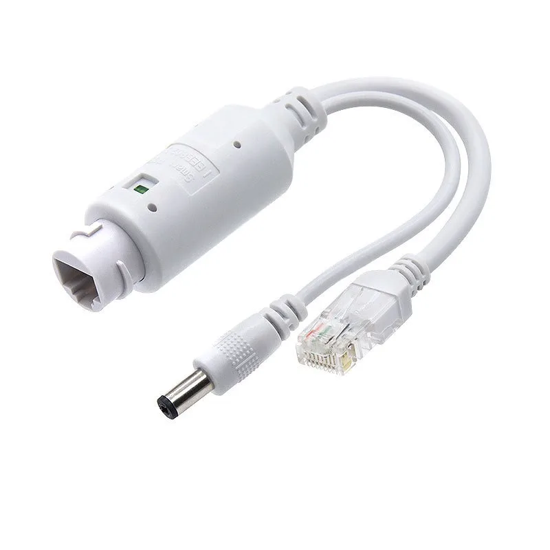 

2pcs 48V to 12V POE Spliter Waterprrof With Video And Power Adapter Cable Supply Module Injector for IP Camera Extender