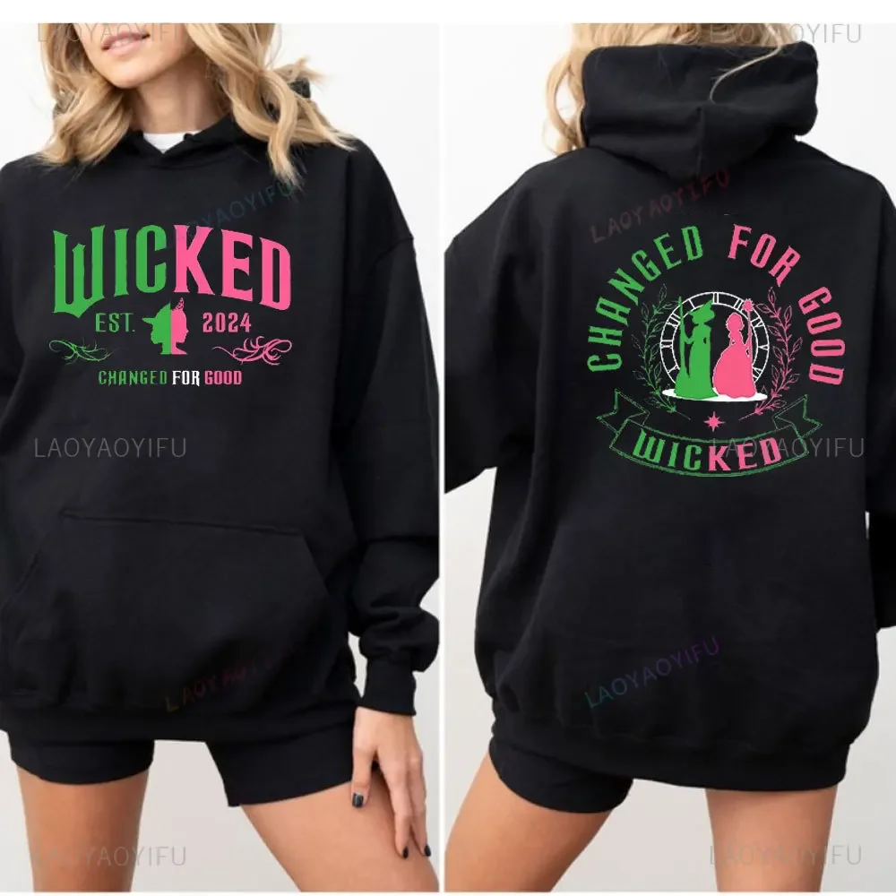 Wicked Change for Good Fantasy Movie Graphic Hoodie 2024 Men/women Hoodies Harajuku Aesthetic Winter Men Pullover Sweatshirt