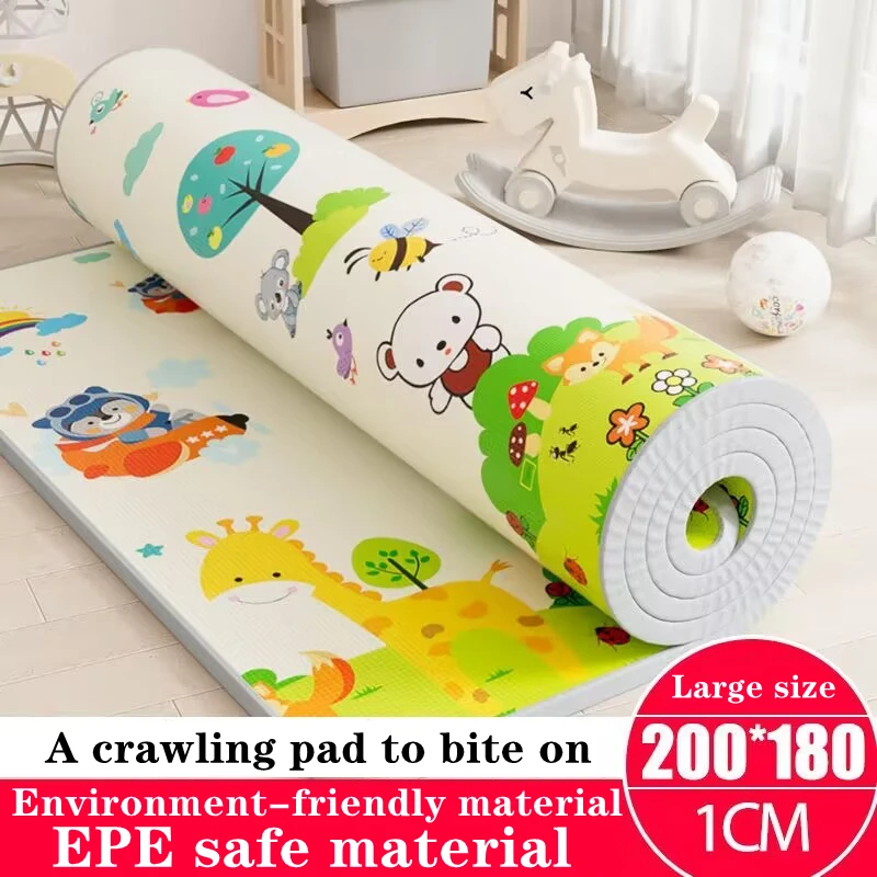 2024 Thicken 1cm NEW Baby Foam Crawling Mat Children EVA Educational Toys Kids Soft Floor Game Mat Chain Fitness Gym Game Carpet