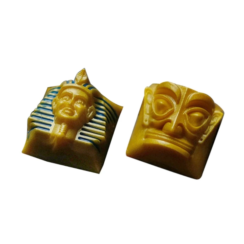 Only Keycap, Handmade Keycap 1 Keys Thicken Sanxingdui Pharaoh Keycaps for TTC Mechanical Keyboard OEM