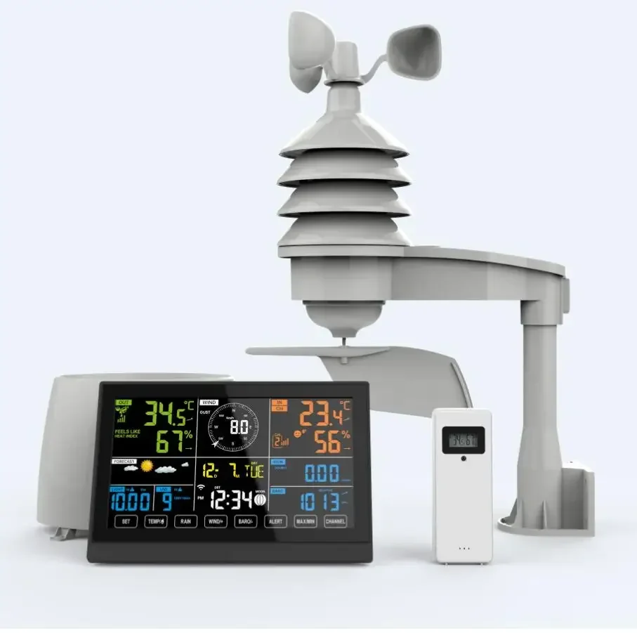 New WiFi Forecast Wireless Weather Station With Anemometer Rain Gauge Wind Speed 7 In 1 Professional Weather Stationcheap And Fi