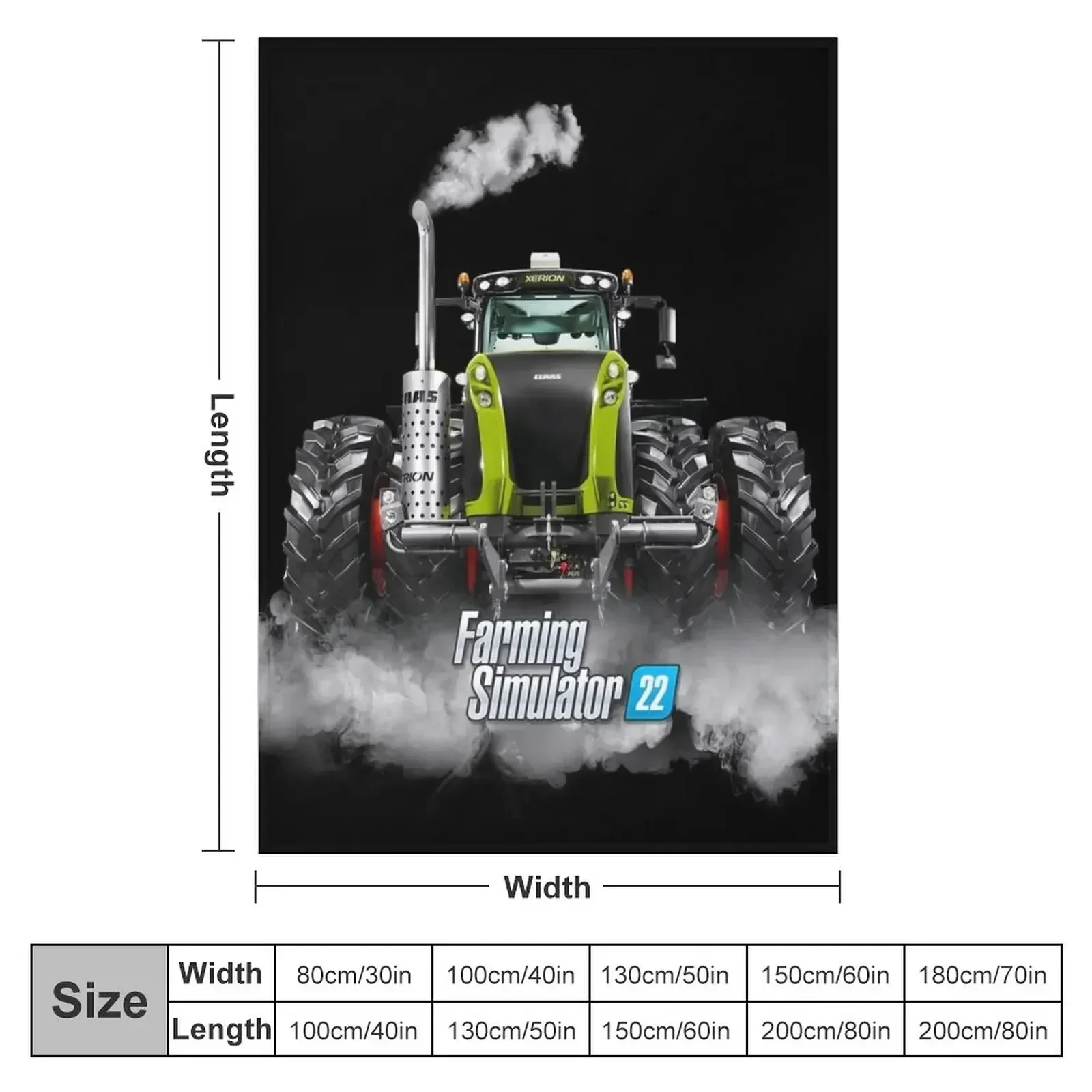 Farming Simulator Mask 22 Class Xerion Throw Blanket couch cozy soft plush fuzzy picnic outdoor blanket