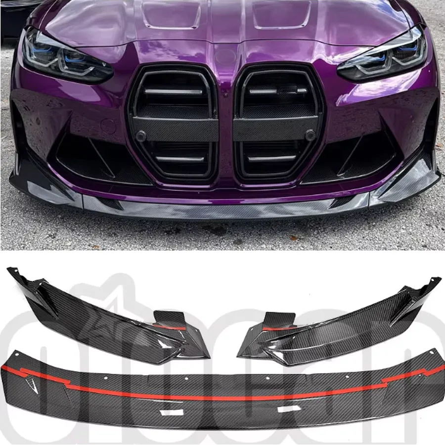 OiOMOTORS R-V2 Style Pre-preg Dry Carbon Frontlippe Spoiler für G80 G81 M3 G82 G83 M4