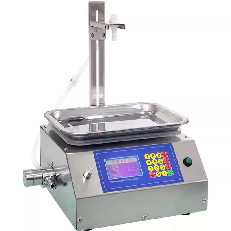 Small Scale Weighing Quantitative Magnetic Pump Liquid Packaging Machine Oil Cleaning Agent Edible Oil Conveyor Belt Filling