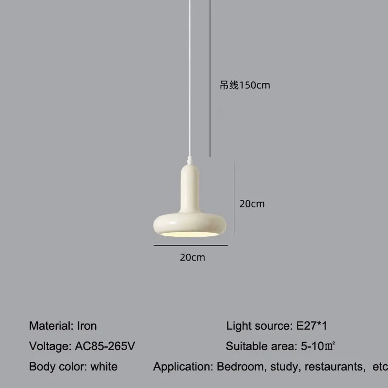 모던 미니멀리스트 침대 옆 샹들리에, 크림 스타일 모던 북유럽 조명, 럭셔리 레스토랑 거실 장식, 걸이식 조명