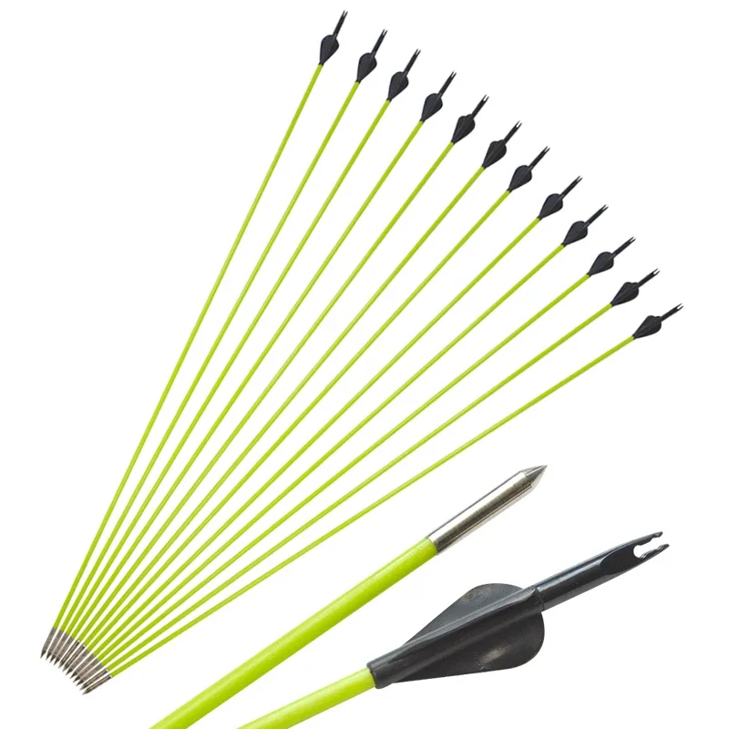 

6/12pcs 30inch Archery Fiberglass Arrows SP600 Diameter 5mm Archery Arrow Shaft Veans Feather Shooting Hunting Outdoor Sports