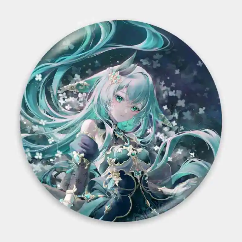 شارة أنيمي VTuber وبروش مرساة ، دبابيس طية صدر ، حلية شخصية ، ديكور حقيبة ظهر ، أزياء شخصية