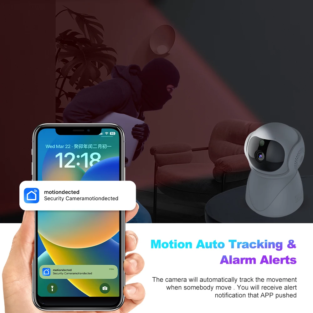2.4G/5G Tuya WiFi Camera Smart Home Indoor Wireless Telecamera di sorveglianza di sicurezza Auto Tracking Baby Monitor CCTV IP Camera