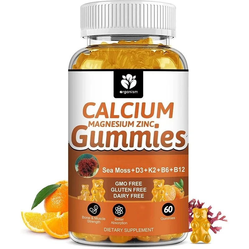 

Мягкие конфеты кальция 1200 мг с витамином D3K2, B12, и B6 Добавка кальция и магния