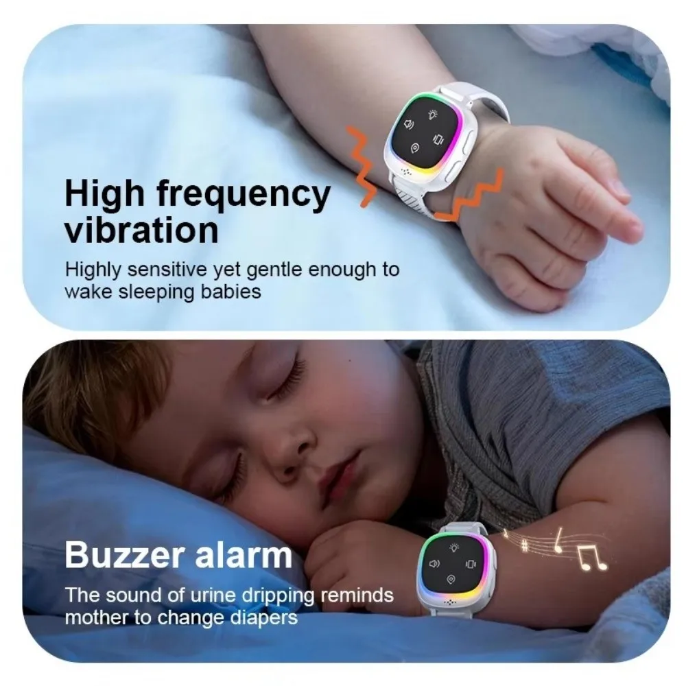 Wireless Bedwetting Alarm Portable Hand Worn Urine Moisture Alarm Wearable Anti loss Vibrating Reminder Device Baby