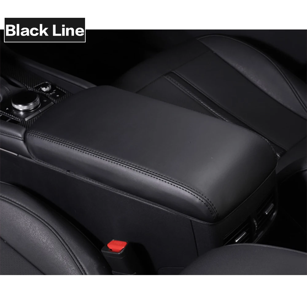 1Pcs Car Armrests Box Cover Central Control Decorative Trim Decoration Interior Auto Accessories For Mazda 3 2019 2020 2021 2022