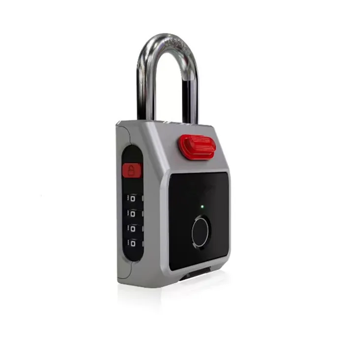 Private Model Smart Power Saving Mechanical Electric Separately Safe Button Unlock After Press Fingerprint Fingerprint Padlock