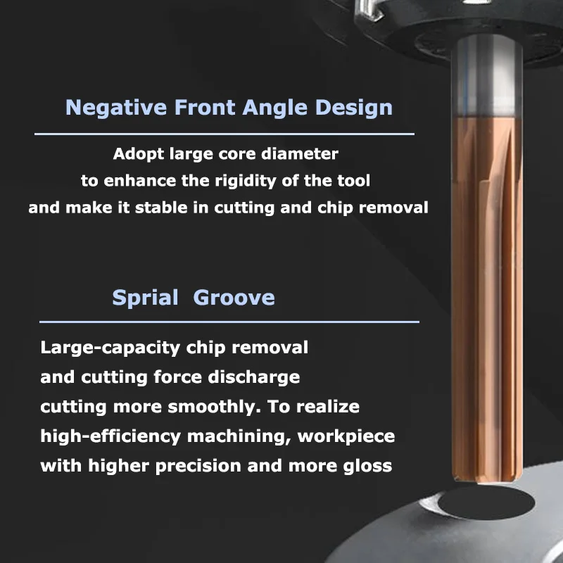 YZH 2.1mm~17.5mm Carbide Machine Reamer HRC50 HRC60 Straight Groove 4/6F Tolerance H7 Harened Steel Metal Cutter CNC Inner Hole